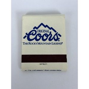 Coors Banquet Beer Matchbook Empty Vintage The Rocky Mountain Legend